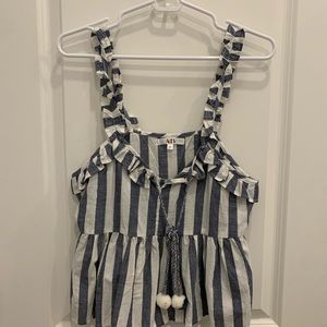 Cropped striped tank top